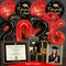 Graduation Party Balloons – Class of 2026 Black, Red & Gold 12PCS Foil Balloon Set with 40" 2026 Number Balloons & 18" Congrats Grad Mylar Balloons for Graduation Decorations